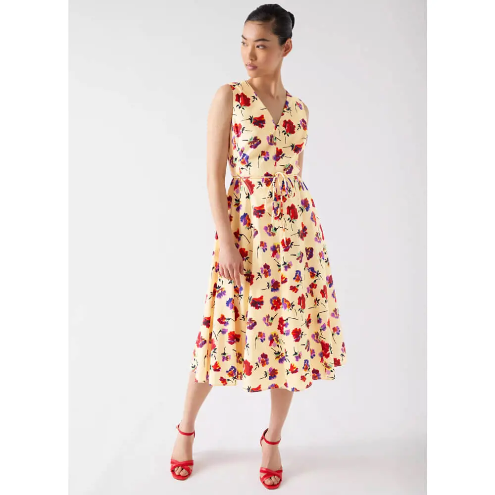 LK Bennett Gaia Panelled Cotton Dress